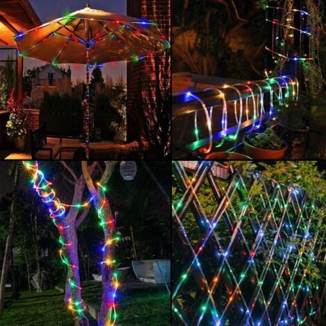 LUCES NAVIDEÑAS CON PANEL SOLAR MULTICOLOR 20M